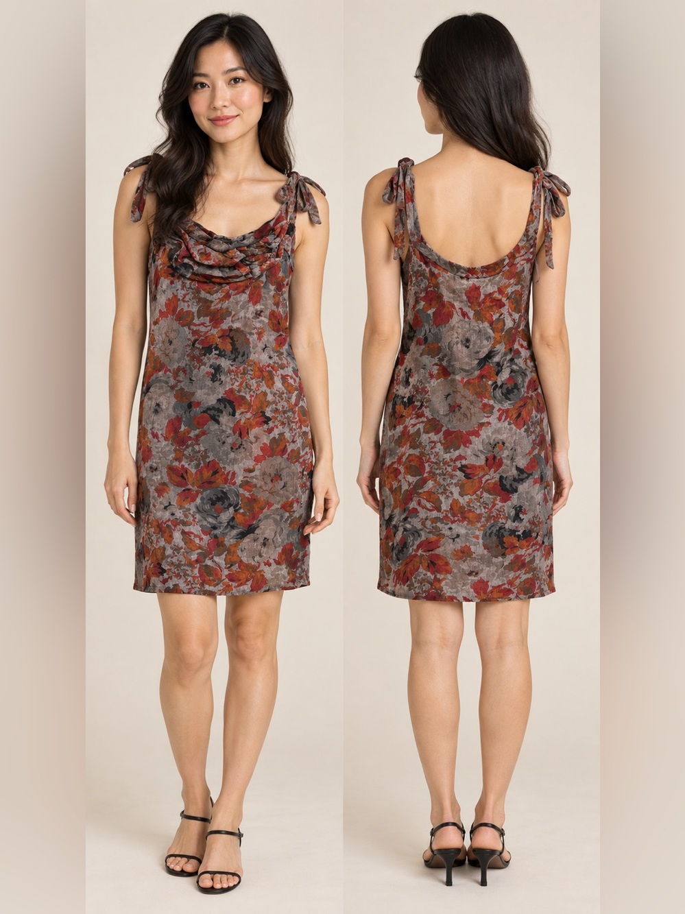 Squasht Floral Tie-Shoulder Cowl Neck Dress | Women’s S